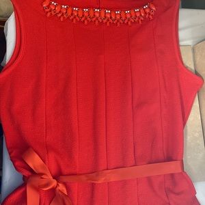 (NEW) Summer bright orange pleaded dress. Brand: Haani. Size: XL.